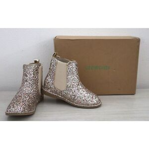 J Crew Crewcuts BS624-EE6640 Girls Sz K1 Gold Glitter Chukka Ankle Boots